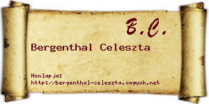 Bergenthal Celeszta névjegykártya
